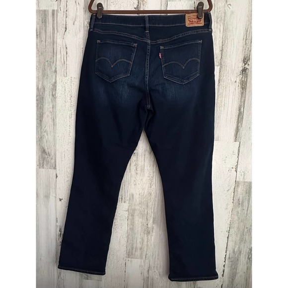 Levi's Women's Straight Leg Jeans - Dark Blue - Picture 2 of 14